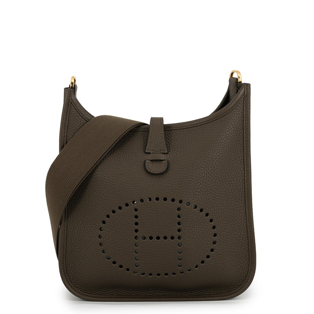 Hermes Evelyne 3 Shoulder Bag, Vert Roden, Taurillon Clemence Leather, G Stam...